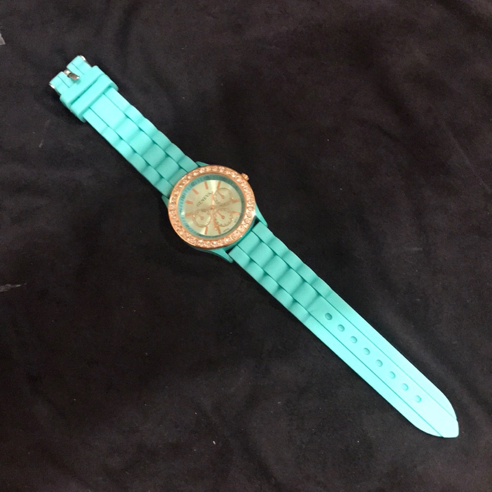Mint Green Geneva Watch